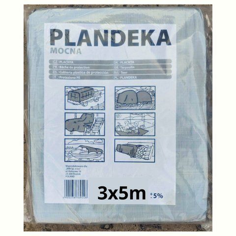 Тент 3х5 (120g\m2) защитный Пландека Тарпаулин Польша (Wimar). Серый 2012023276 фото