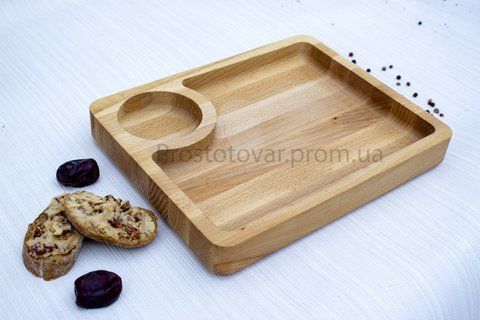 Менажница квадратная. Менажница деревянная. Бук. 25х20 см 1577751503 фото