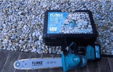 Мини пила FLINKE 48v с шиной 12" безщеточная аккумуляторная А 5005160 фото