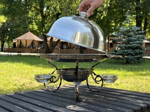 Садж Греция 36 см глубокая тарелка+3 соусницы 36Гр.Глб.с фото