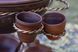 Глиняный садж 3.5 л (диаметр 30 см) с кованой подставкой, соусницами и рюмками, глиняная шашлычница 2017088401 фото 9