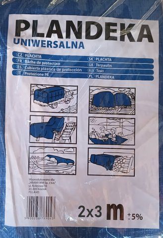 Тент (60g\m2) захисний синій Пландека Тарпаулін